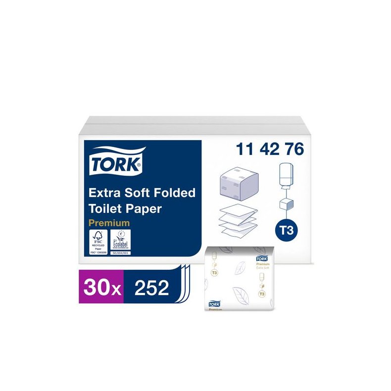 Toalettpapir TORK Premi ark 2L T3 (7560)